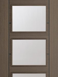 Internal Chocolate Grey Vancouver (CLEAR GLASS) Solid Core Pre Finished - LPD